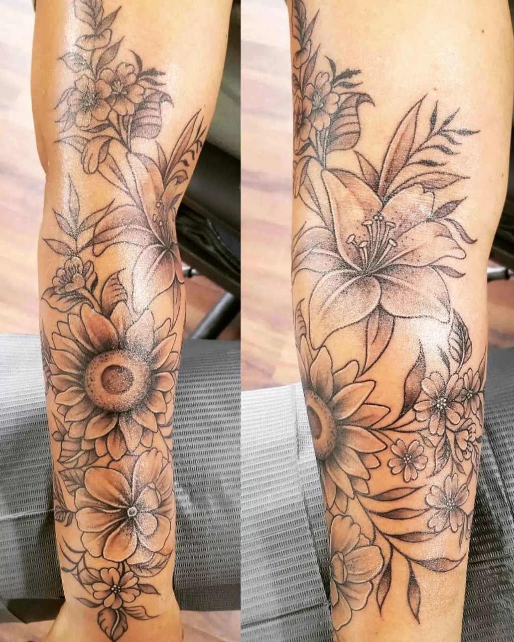 Picture of: Beautiful Flower Sleeve Tattoo – neartattoos